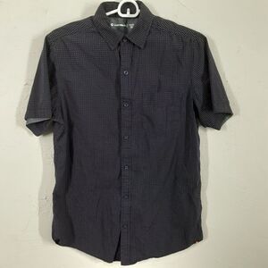 Airwalk Adult Mens Small Blue With Dots Short Sleeve Button Up Shirt